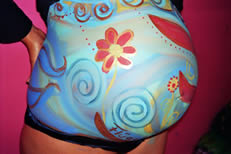 Bodypainting-Bauch